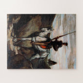 Honore daumier - Don Quichot in de bergen Legpuzzel (Horizontaal)