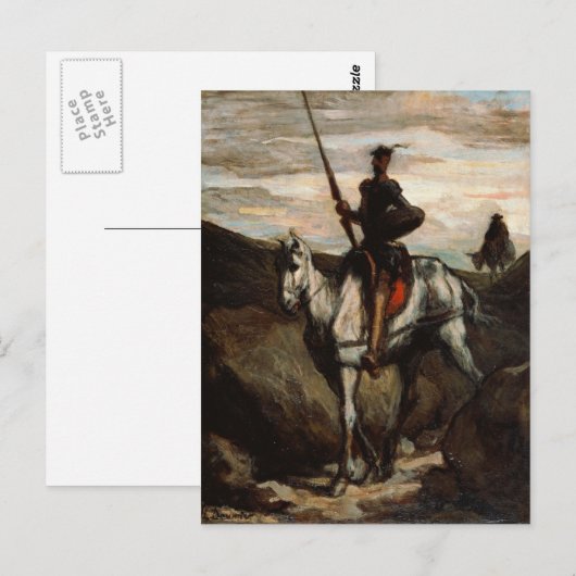 Honore Daumier - Don Quixote in de bergen Briefkaart (Voorkant / Achterkant)