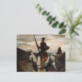 Honore Daumier - Don Quixote in de bergen Briefkaart (Staand voorkant)