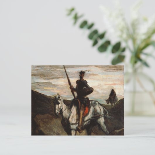 Honore Daumier - Don Quixote in de bergen Briefkaart (Staand voorkant)