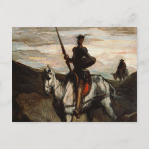 Honore Daumier - Don Quixote in de bergen Briefkaart