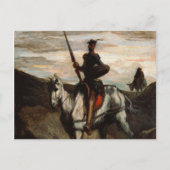 Honore Daumier - Don Quixote in de bergen Briefkaart (Voorkant)