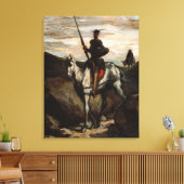 Honore Daumier - Don Quixote in de bergen Canvas Afdruk (Insitu (Woonkamer))