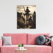 Honore Daumier - Don Quixote in de bergen Canvas Afdruk (Insitu (Woonkamer))