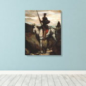 Honore Daumier - Don Quixote in de bergen Canvas Afdruk (Insitu (Houten vloer))