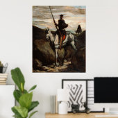Honore Daumier - Don Quixote in de bergen Poster (Thuiskantoor)