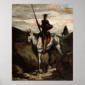 Honore Daumier - Don Quixote in de bergen Poster (Voorkant)