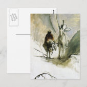 Honore Daumier- Don Quixote, Sancho Pansa Briefkaart (Voorkant / Achterkant)
