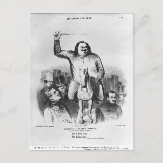 Honore de Balzac Briefkaart (Voorkant)