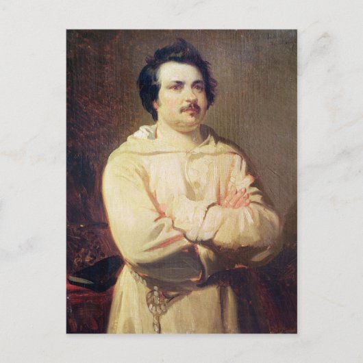 Honore de Balzac in zijn Monk's Habit, 1829 Briefkaart (Voorkant)