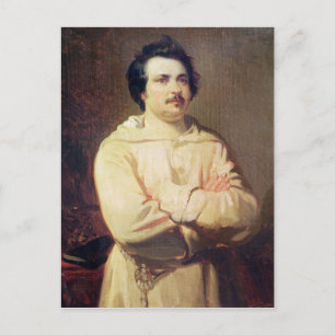 Honore de Balzac in zijn Monk's Habit, 1829 Briefkaart