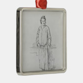 Honore de Balzac Metalen Ornament (Rechts)