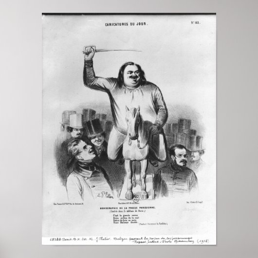 Honore de Balzac Poster (Voorkant)