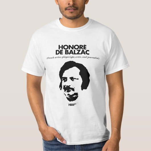 Honorè De Balzac, wit T-shirt (Voorkant)
