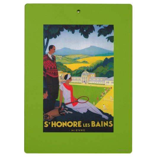 Honore Les Bains  Poster Europe Klembord (Achterkant)