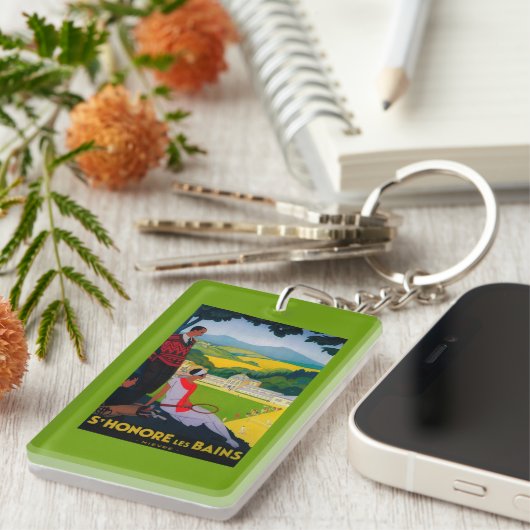 Honore Les Bains  Poster Europe Sleutelhanger (Voorkant Rechts)