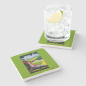 Honore Les Bains  Poster Europe Stenen Onderzetter (Zijkant)