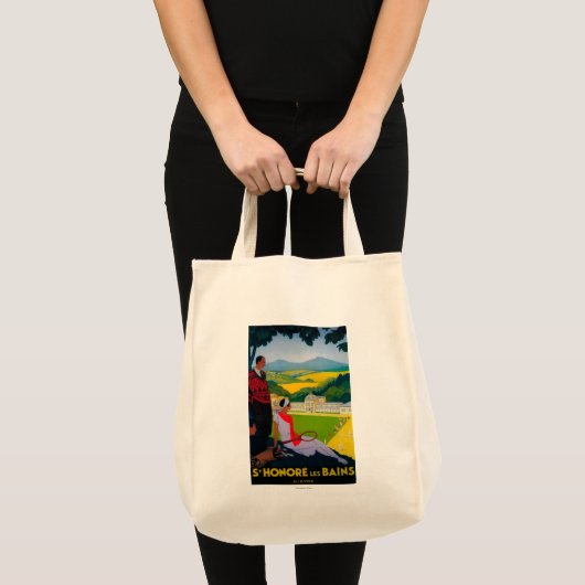 Honore Les Bains  Poster Europe Tote Bag (Voorkant (product))