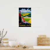 Honore Les Bains Vintage PosterEurope Poster (Keuken)