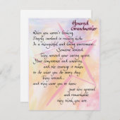 Honored Grandmoeder Bedankt and Appreciation Kaart (Voorkant / Achterkant)