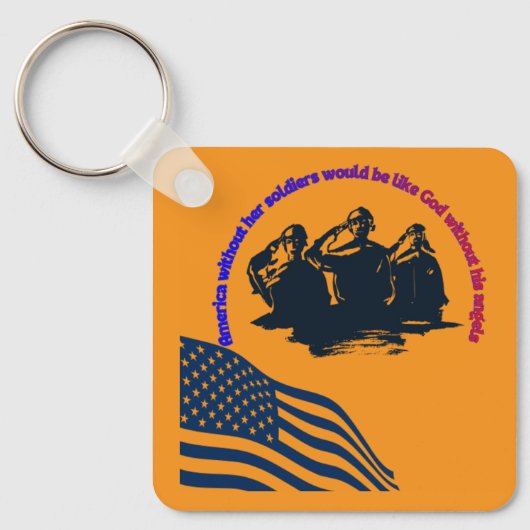 Honored in Valor orange Sleutelhanger (Voorkant)