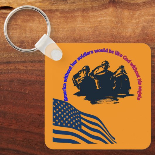 Honored in Valor orange Sleutelhanger (Voorkant)