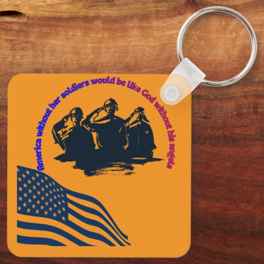 Honored in Valor orange Sleutelhanger (Achterkant)