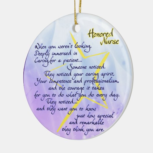 Honored Nurse Ornament (Links)