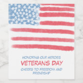 Honoring Heroes | Veterans Day Celebration Wijn Etiket (Enkel label)