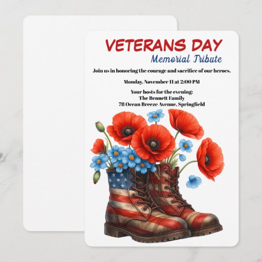 Honoring Heroes | Veterans Day Tribute Kaart (Voorkant / Achterkant)