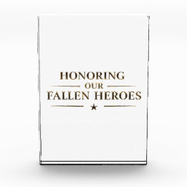 Honoring Our Fallen Heroes / Bloque de Acrílico Fotoblokken