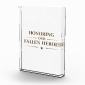 Honoring Our Fallen Heroes / Bloque de Acrílico Fotoblokken (Rechts)