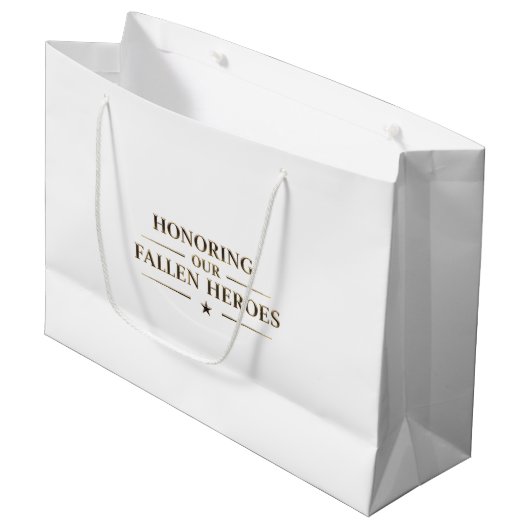 Honoring Our Fallen Heroes / Bolsa de Regalo Groot Cadeauzakje (Voorkant Gekanteld)