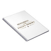 Honoring our fallen heroes / Cuaderno Notitieboek (Rechterzijde)
