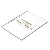 Honoring our fallen heroes / Cuaderno Notitieboek (Linkerzijde)