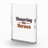 Honoring Our Heroes / Bloque de Acrílico Fotoblokken (Rechts)