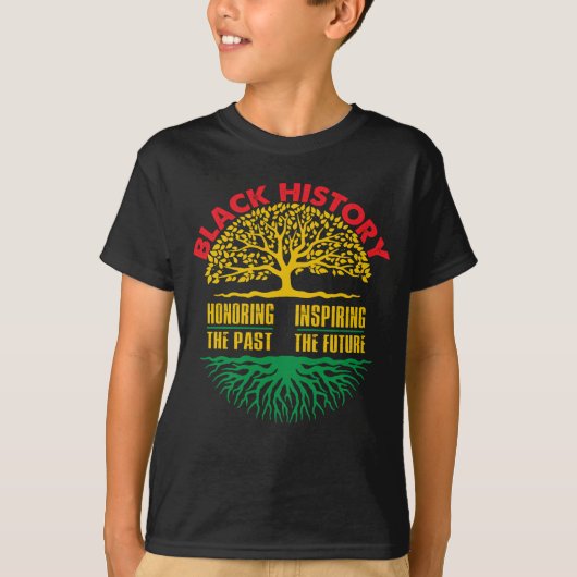 Honoring Past Inspiring Black History Month T-shirt (Voorkant)