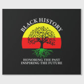 Honoring Past Inspiring Future Black History Month Cadeaupapier (Vlak)