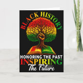 Honoring Past Inspiring Future Black History Month Kaart (Voorkant)