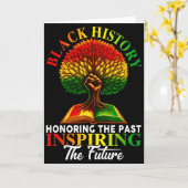 Honoring Past Inspiring Future Black History Month Kaart (Gele Bloem)