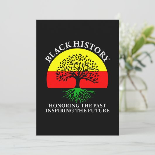 Honoring Past Inspiring Future Black History Month Save The Date (Staand voorkant)