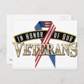 Honoring Veterans Logo Ribbon Briefkaart (Voorkant / Achterkant)
