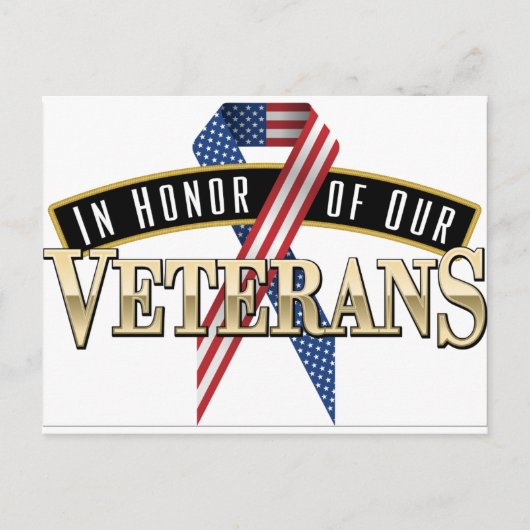 Honoring Veterans Logo Ribbon Briefkaart (Voorkant)