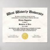 Honours College of University Diploma Replica Poster (Voorkant)