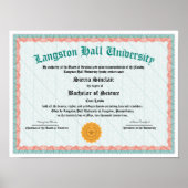 Honours College of University Diploma Replica Poster (Voorkant)