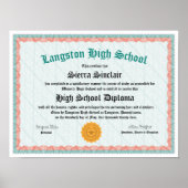 Honours High School Diploma Replica Poster (Voorkant)