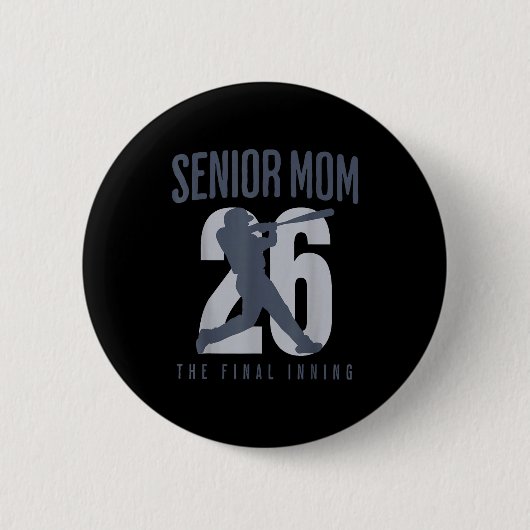 Honoursbaseball moeder 2026 laatste inning mama kl ronde button 5,7 cm (Voorkant)