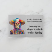 Honremos a nuestros muertos notitiekaartje (Binnen)