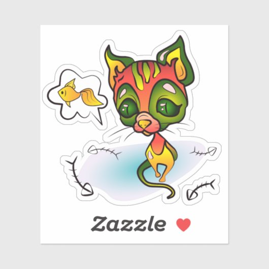 Honry Cat Sticker (Vel)