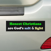Honste christenen zijn Gods zout & licht Bumpersticker (Op auto)